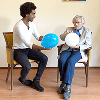 Ga naar oefening balanceren met de hand