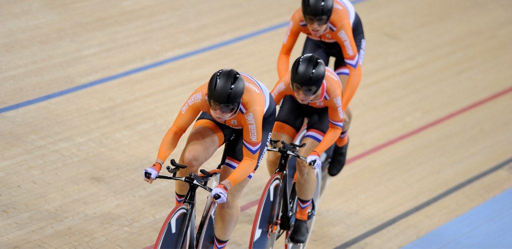Dutch indoor track cyclists